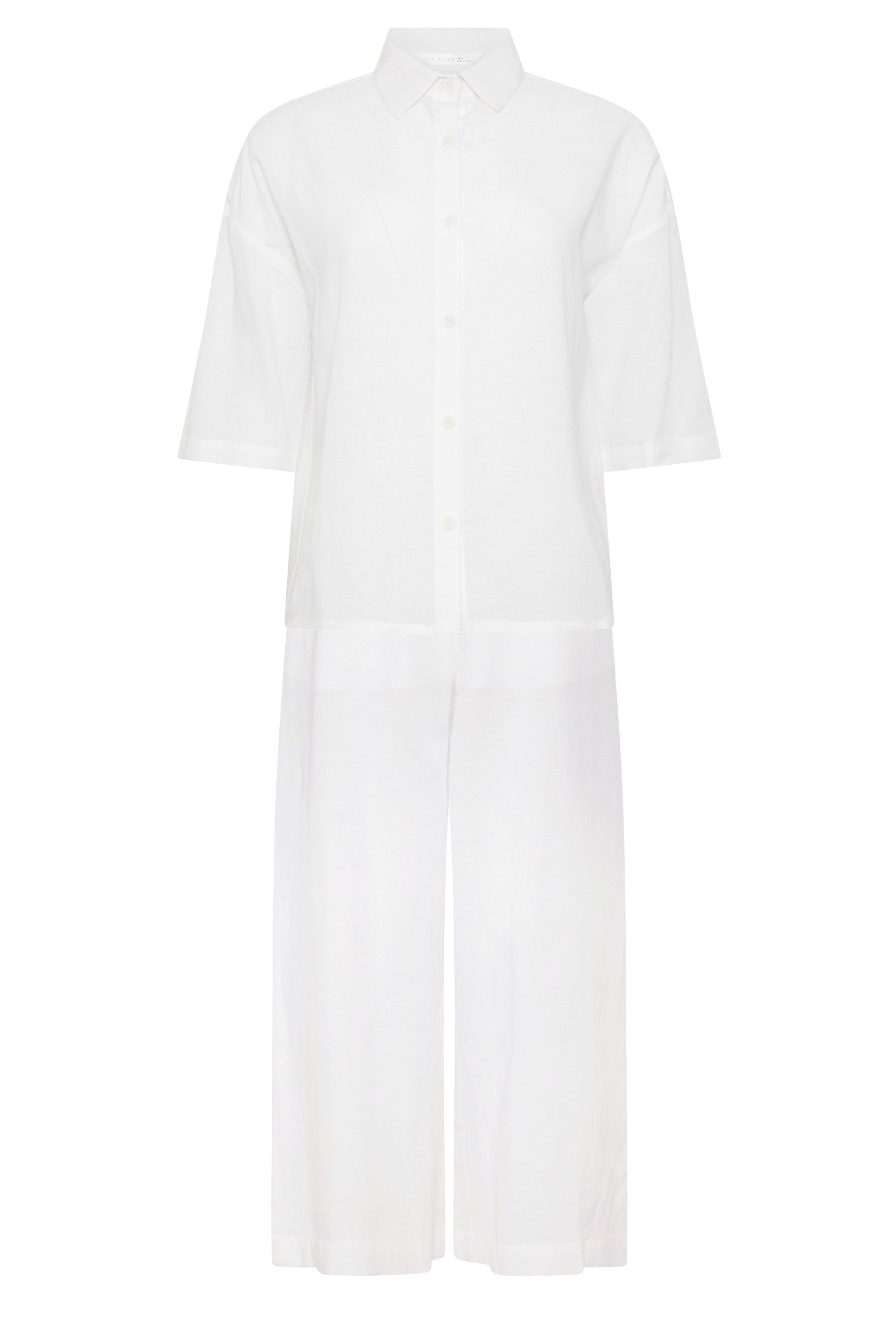 PixieGirl Petite Linen Shirt & Wide Leg Trousers Set