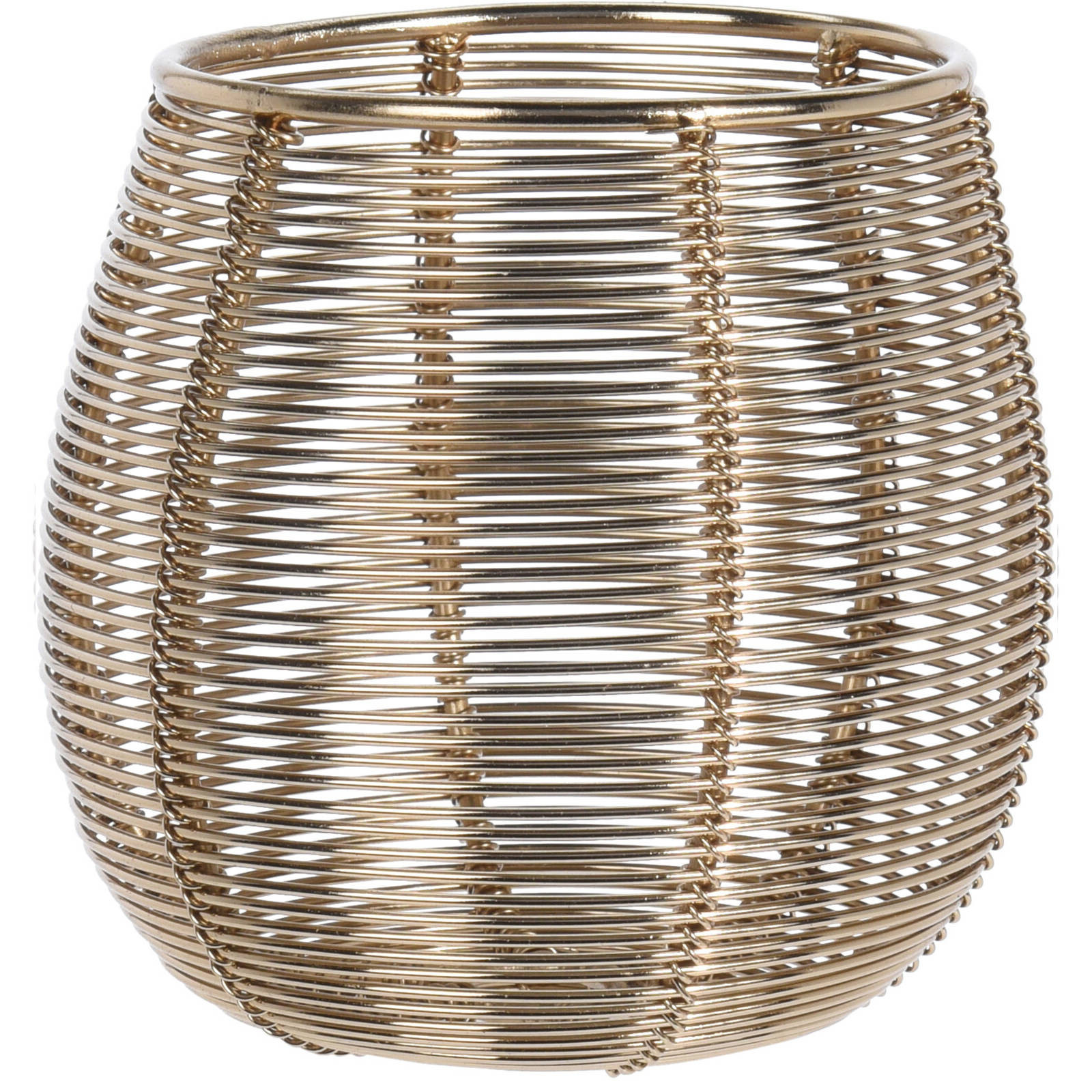 Metalowy świecznik na tealight, złoty