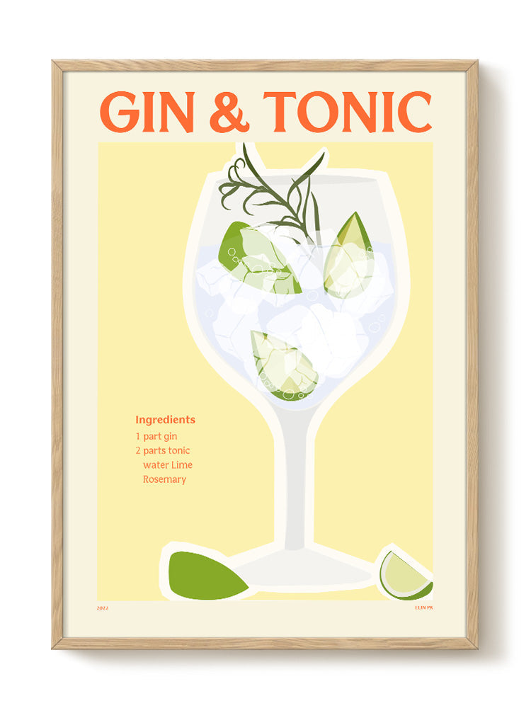 Elin PK - Gin & Tonic - PSTR studio Kunst Poster