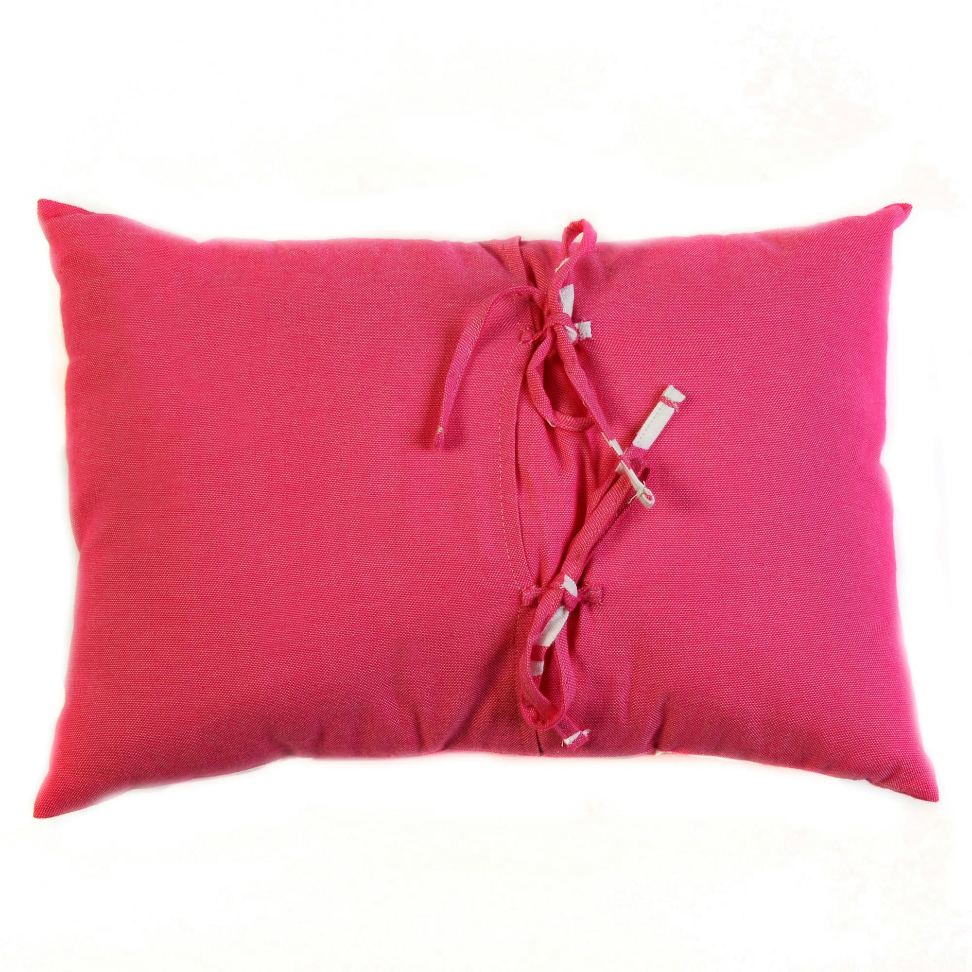 CASABLANCA - Housse de coussin coton fushia rayures blanches 35 x 50