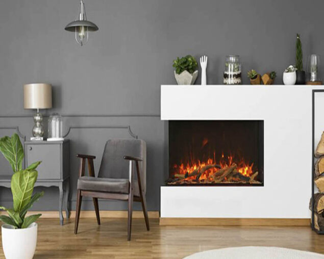 Amantii Smart 40" unit - 14 1/4" in depth 3 sided glass fireplace