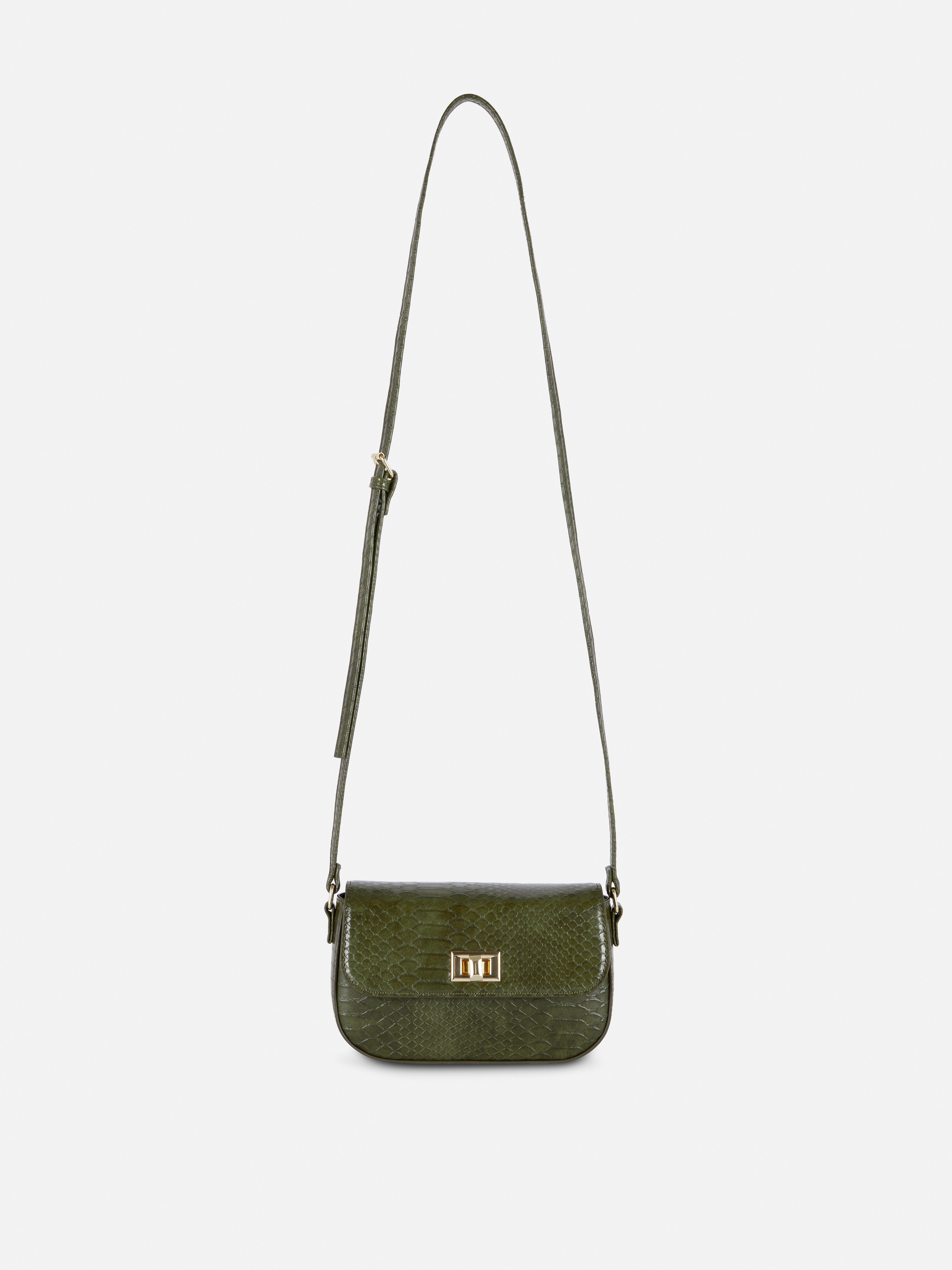 Faux Croc Mini Crossbody Bag