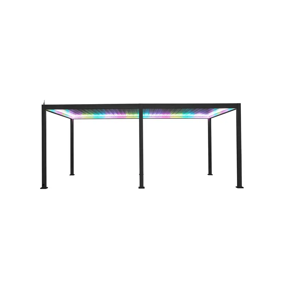 Mirador Deluxe overkapping elektrisch met LED 300 x 600 antraciet