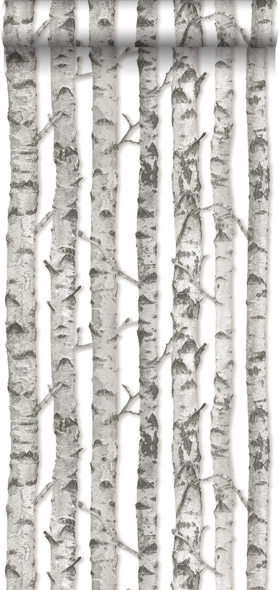 Walls4You behang bomen grijs en wit - 53 cm x 10.05 m - 935295