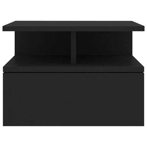 NNEVL Floating Nightstand Black 40x31x27 cm Chipboard