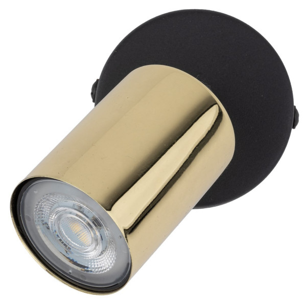 Kinkiet SPOT TOP Czarny Złoty 1xGU10 lampa ścienna sufitowa