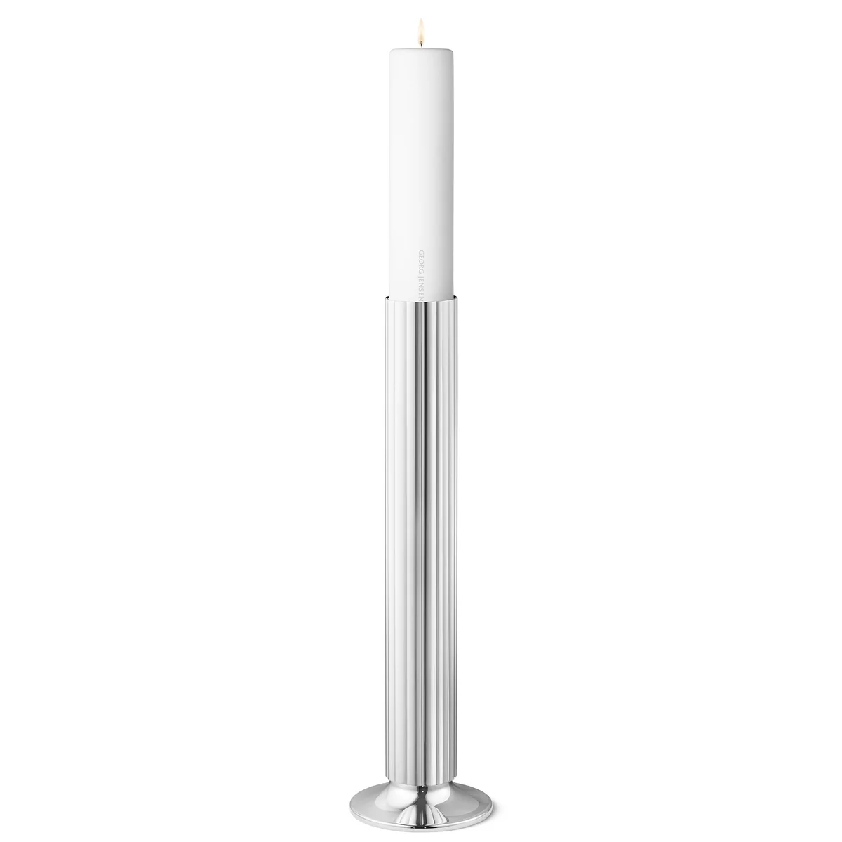 Georg Jensen - Bernadotte Boden Kerzenhalter, H 40 cm, silber