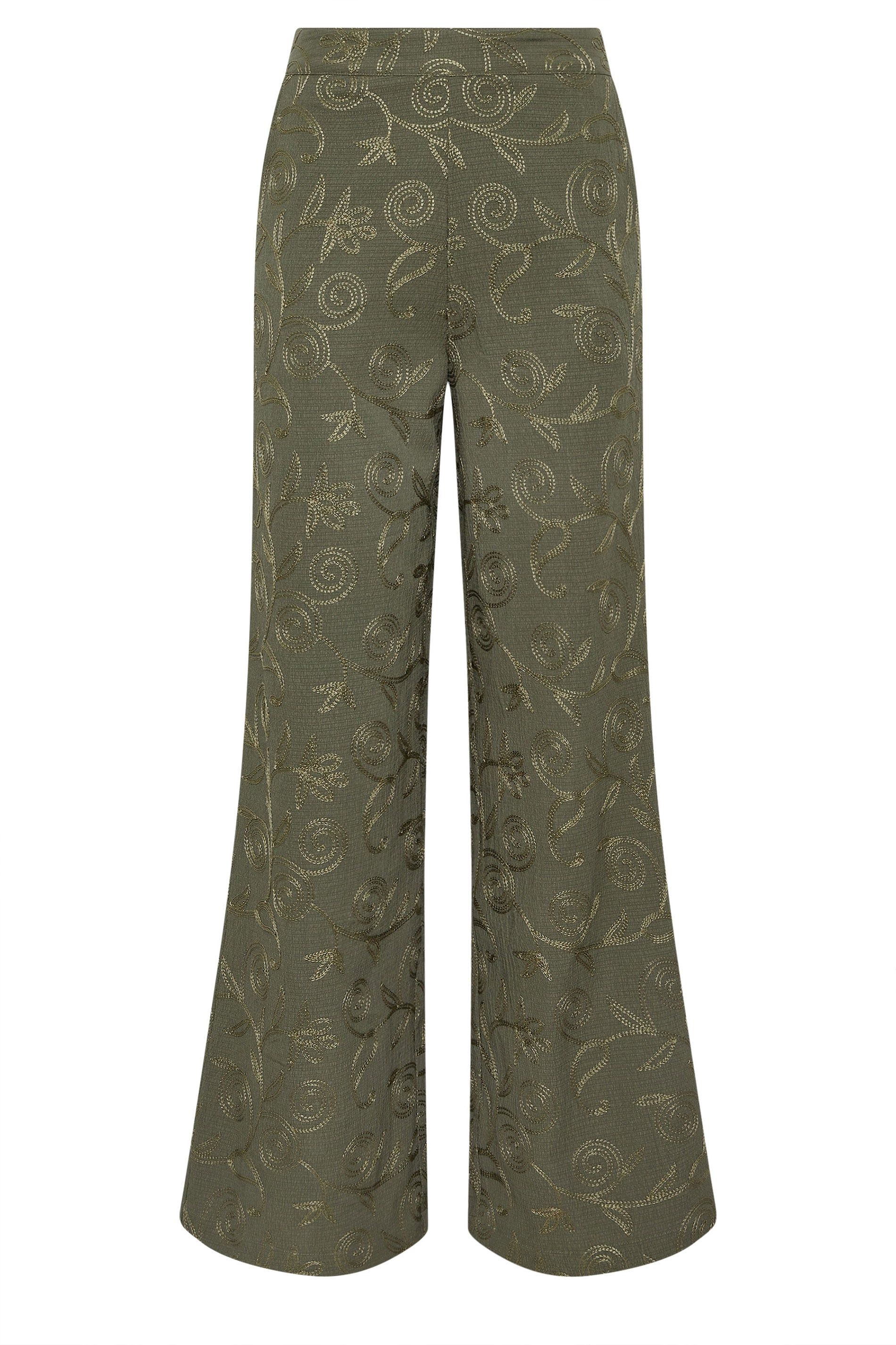Long Tall Sally Tall Embroidered Wide Leg Trousers