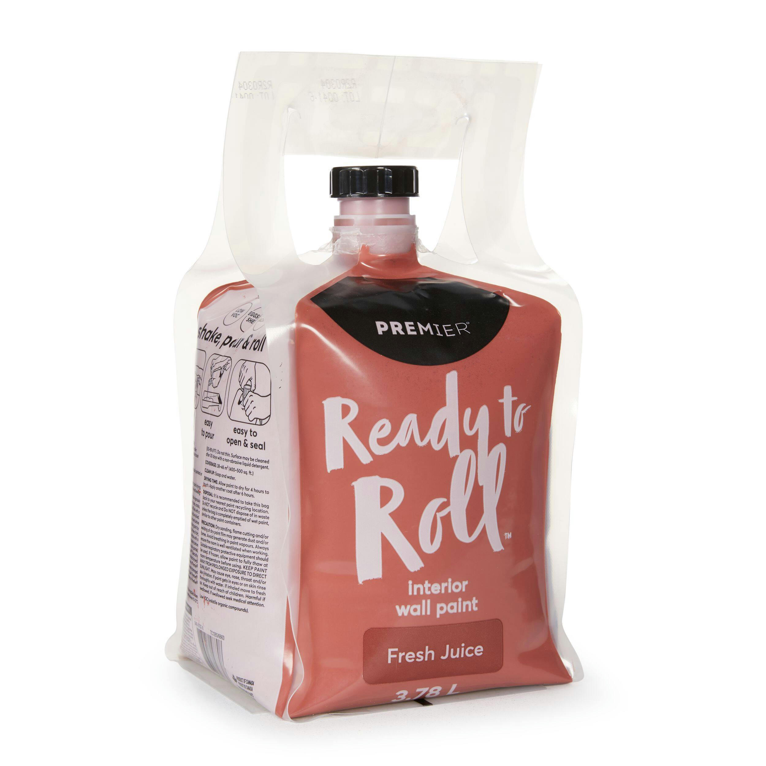 Premier Ready To Roll Interior Wall Paint, Eggshell, Fresh Juice, 3.78-L/1-Gallon