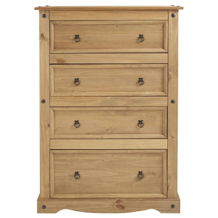Wood Dresser 4 Drawers Chest Corona | Furniture Dash