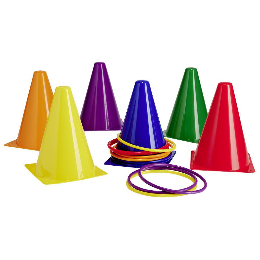 Jeu de lancer d'anneaux avec plot 16 pièces