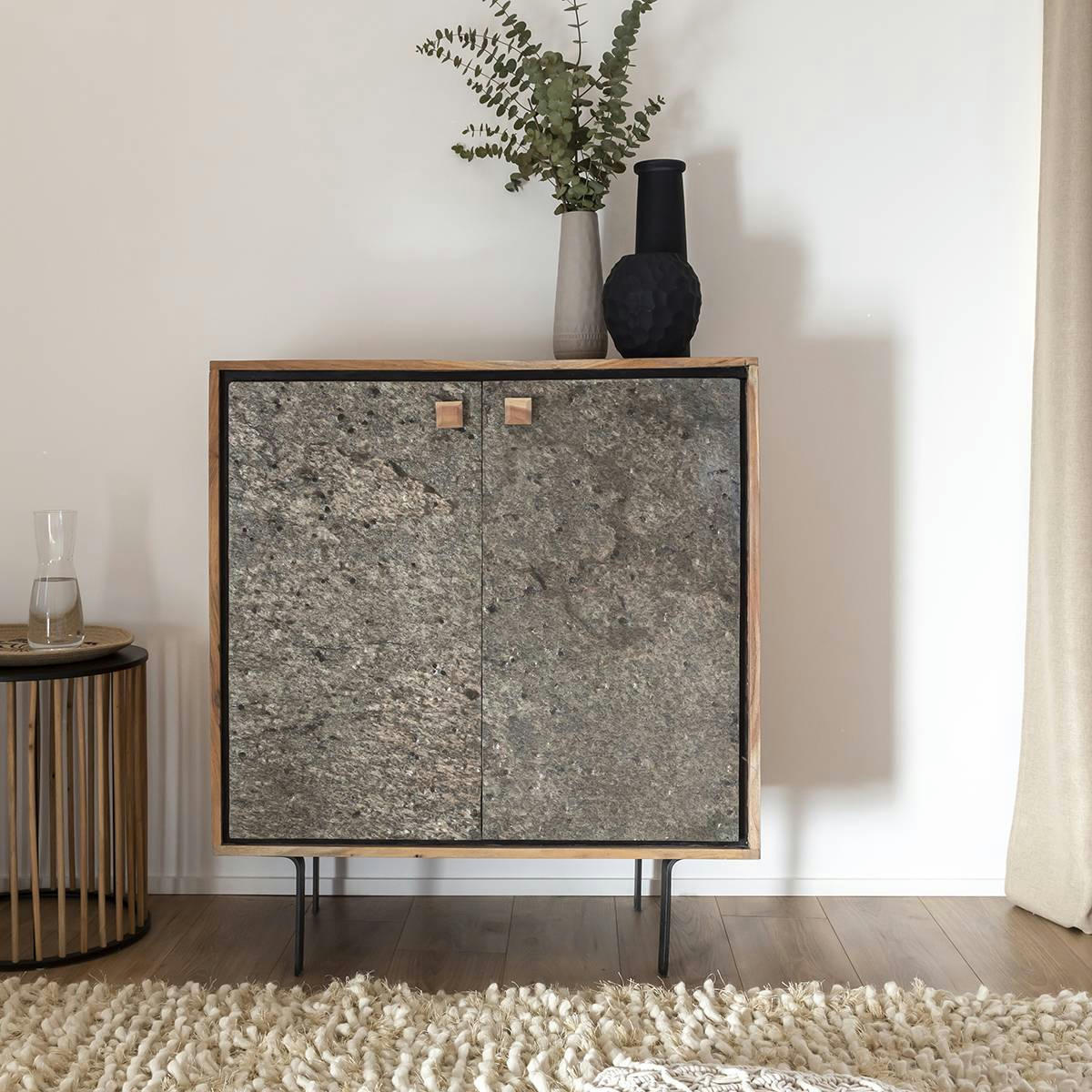 COME - Buffet en bois marron 88 cm