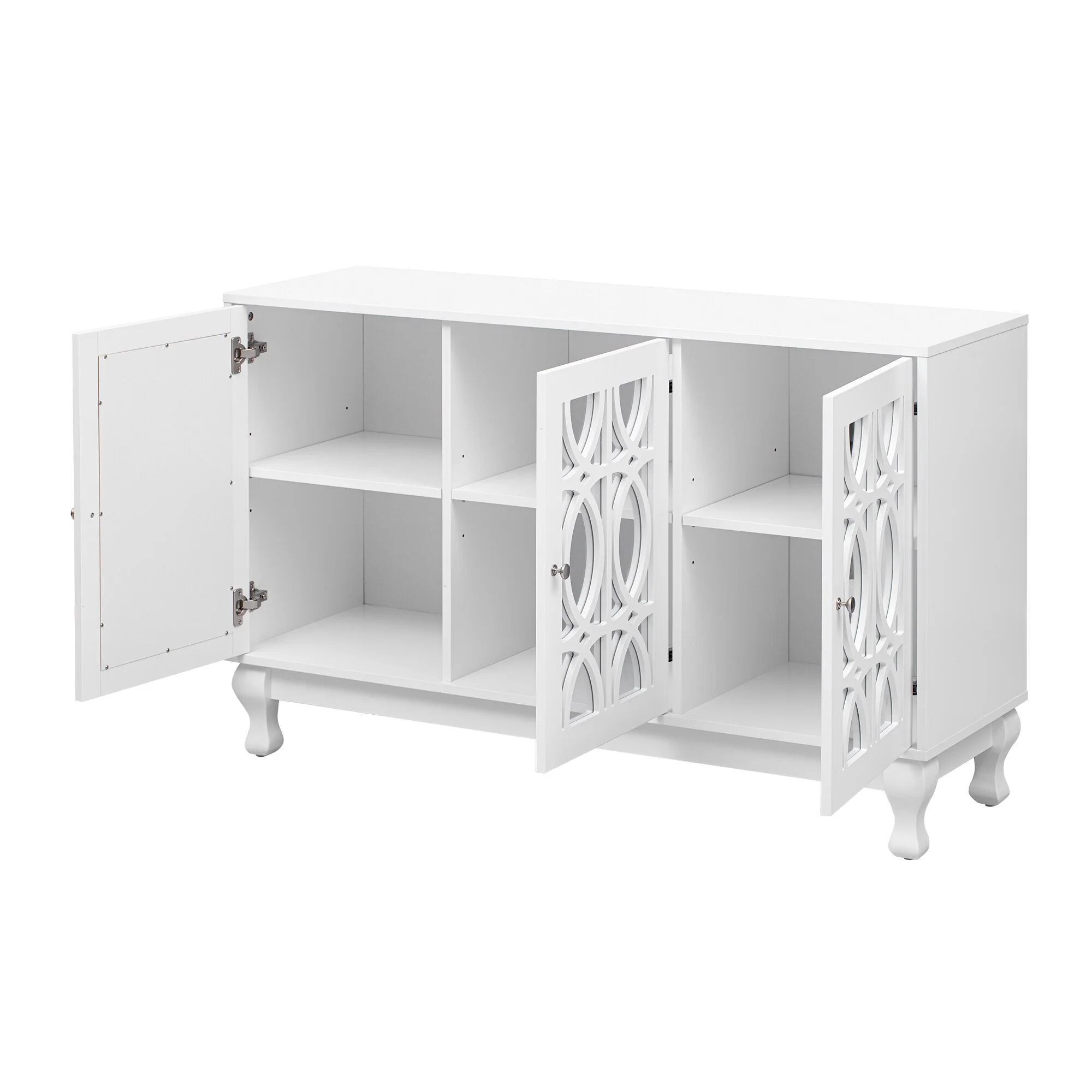 Modern Mirrored TV Stand for TV up to 55 Inches - 47.25 D x 15.75 W x 30.2 H