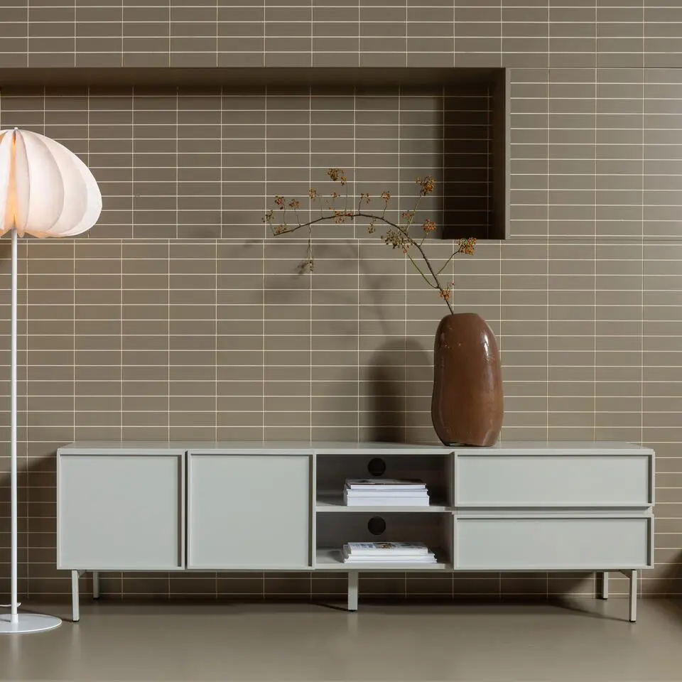 WOOOD Dalia vloerlamp - Papier - Wit - 150x&Oslash;50 cm