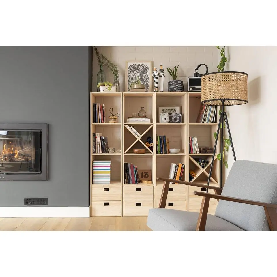 Astigarraga Dinamic Vakkenkast open - 6 vakken - PEFC grenen - 105x71cm