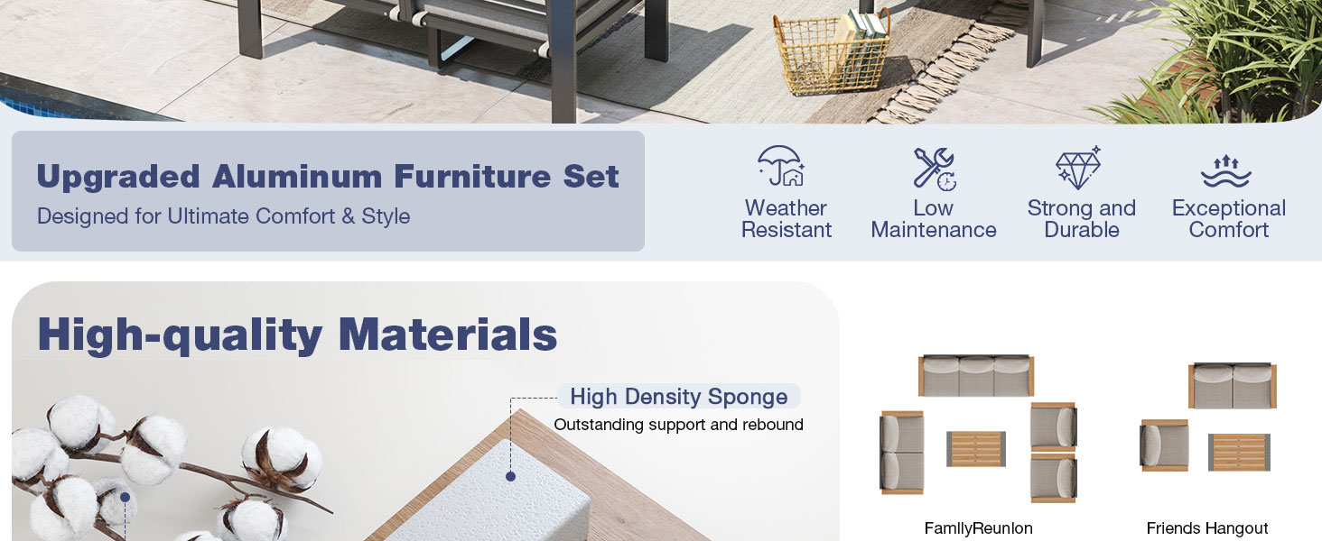 aluminum patio furniture set
