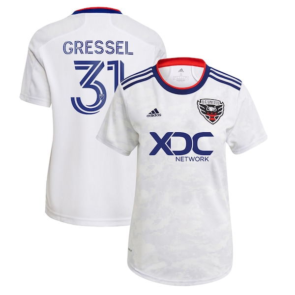 Julian Gressel D.C. United adidas Women's 2022 The Marble Replica Player Jersey - White