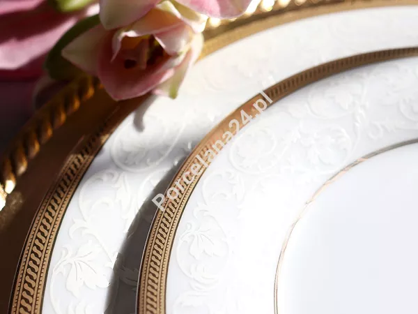 Komplet talerzy na 6 osób (18el) Bogucice - Geos Gold 829