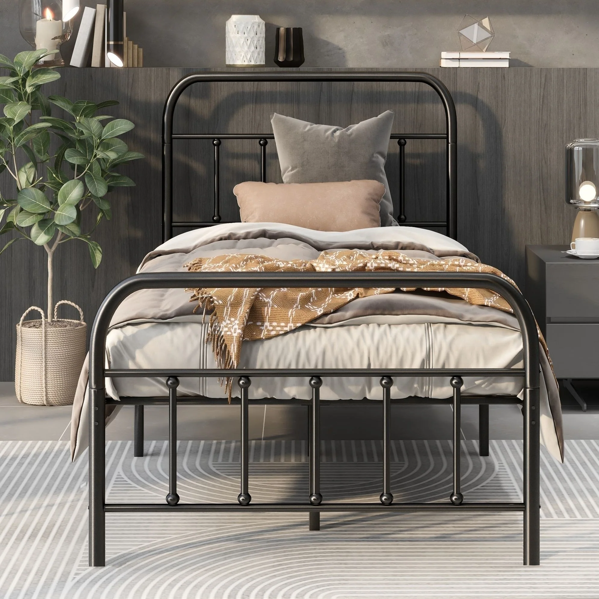 Metal Platform Bed Frame Vintage / Victorian / French, Easy-Assembly🛍️🛒