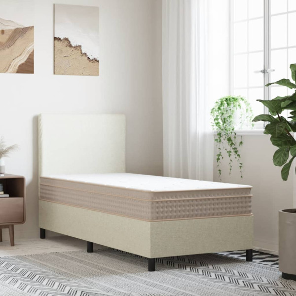 Materac kieszeniowy Biały 90 x 200 cm Pianka vidaXL