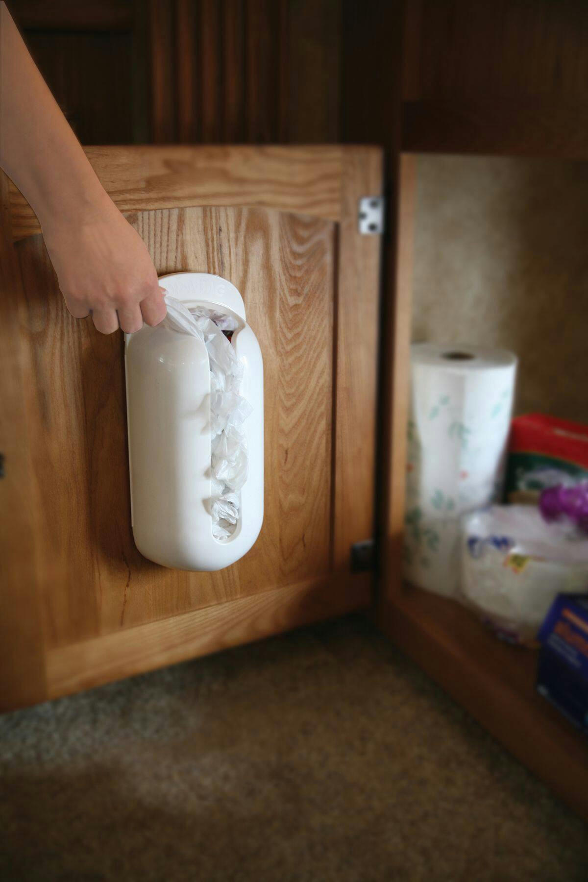 CAMCO 57061 Pop-A-Bag Plastic Grocery Bag Dispenser, White