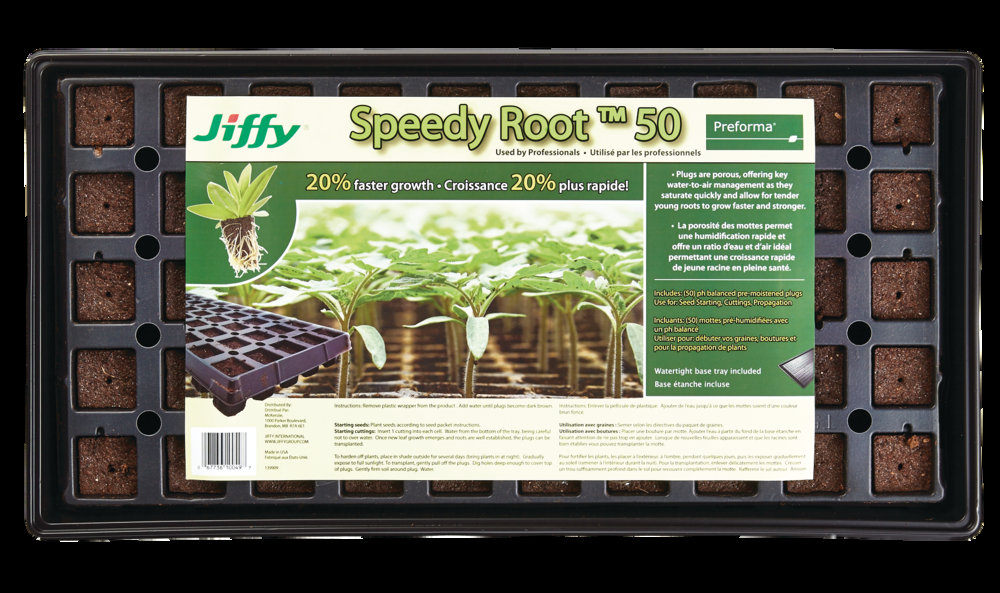 Jiffy Speedy Root 50-Cells pH Balanced Seed Starting Tray