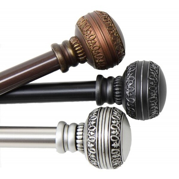 Ornament Curtain Rod 120-170 inch - Cocoa - 120"-170"