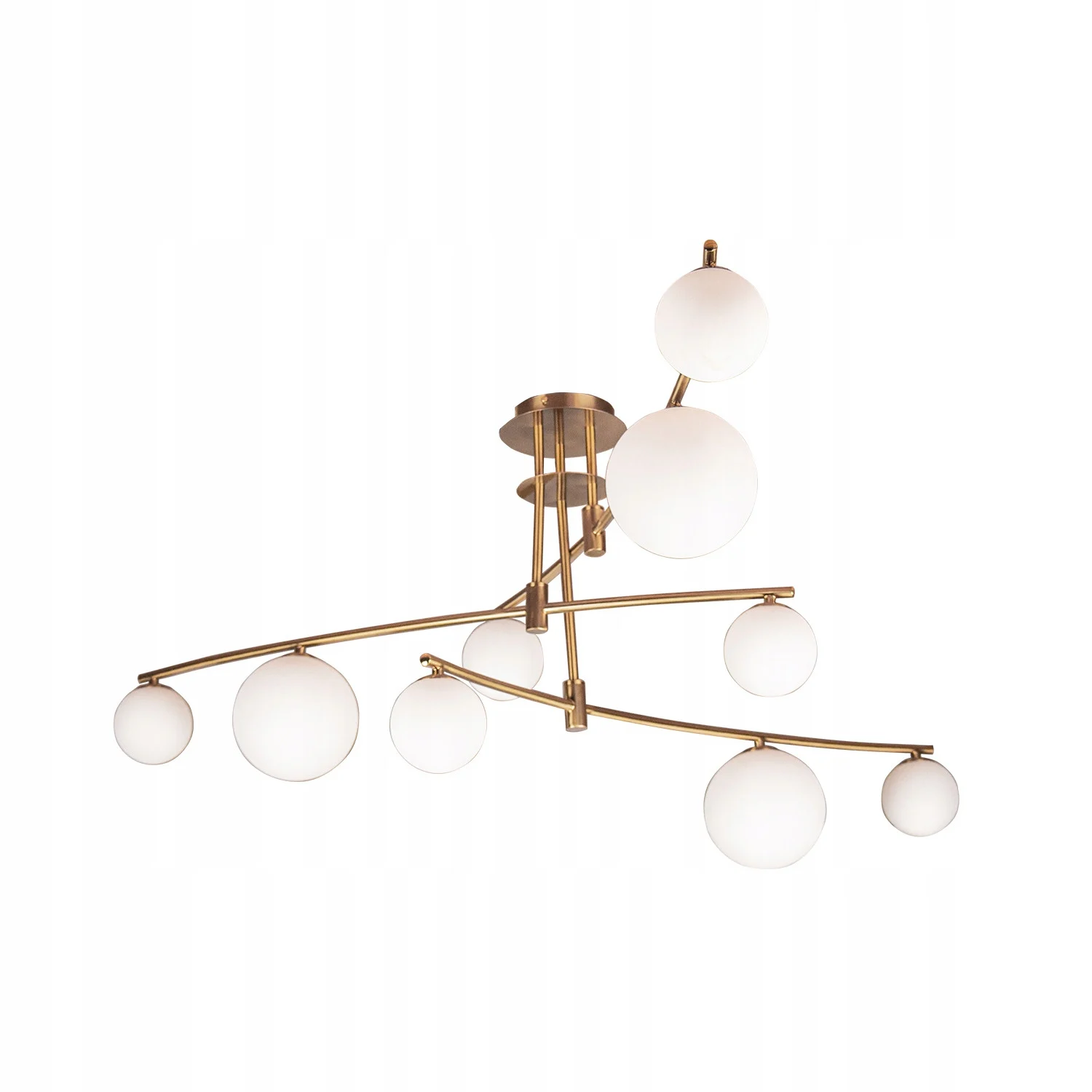 Lampa Sufitowa Wisząca Żyrandol Do Salonu Jadalni Złota