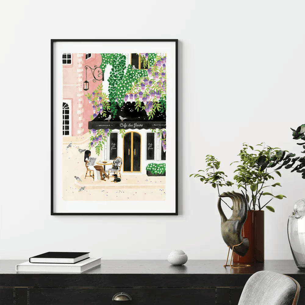 - Affiche illustrée de la ville de Paris 30x40 cm