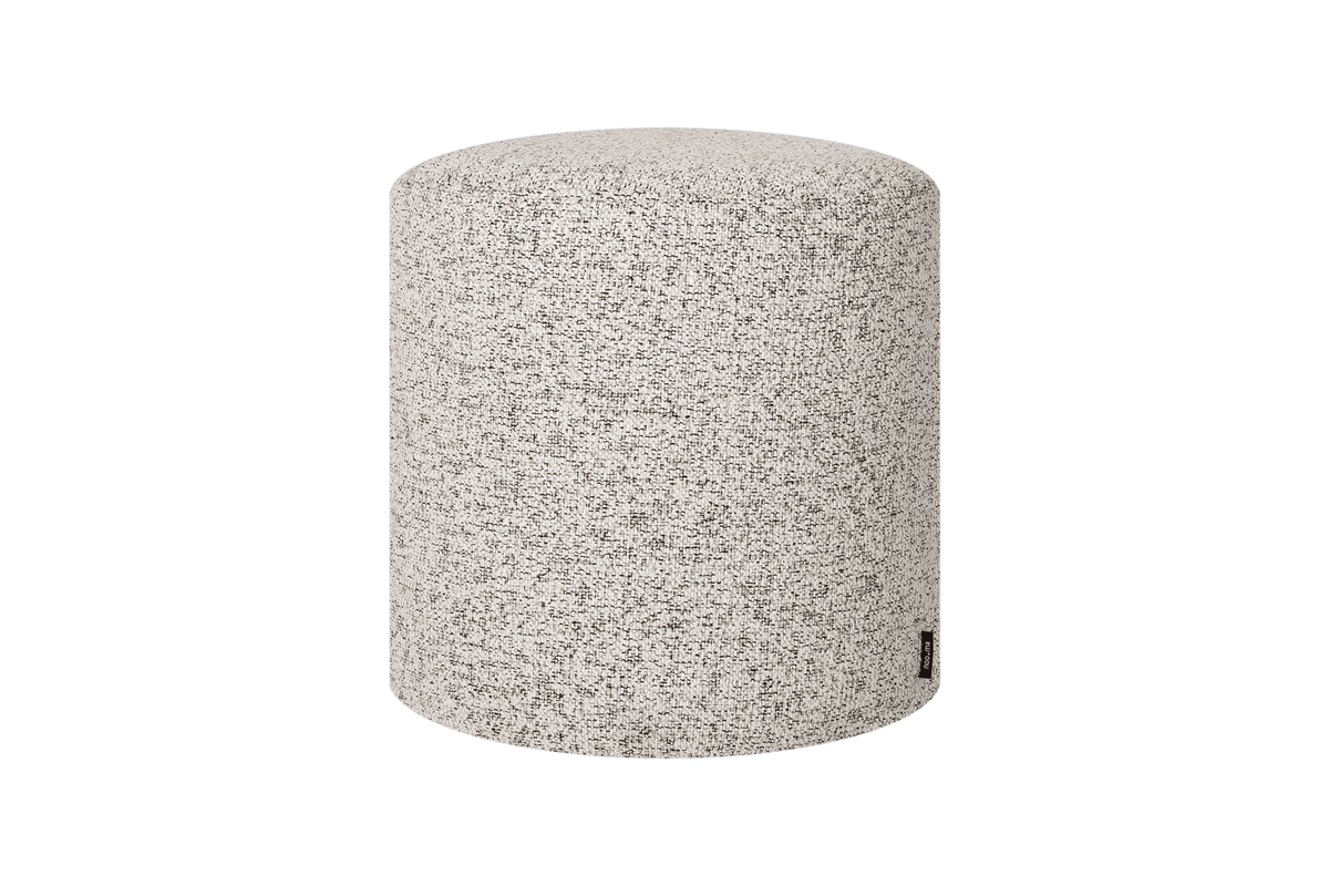 noo.ma Folk Pouf Tall - Clay Grey Mélange, 40x40x42 cm