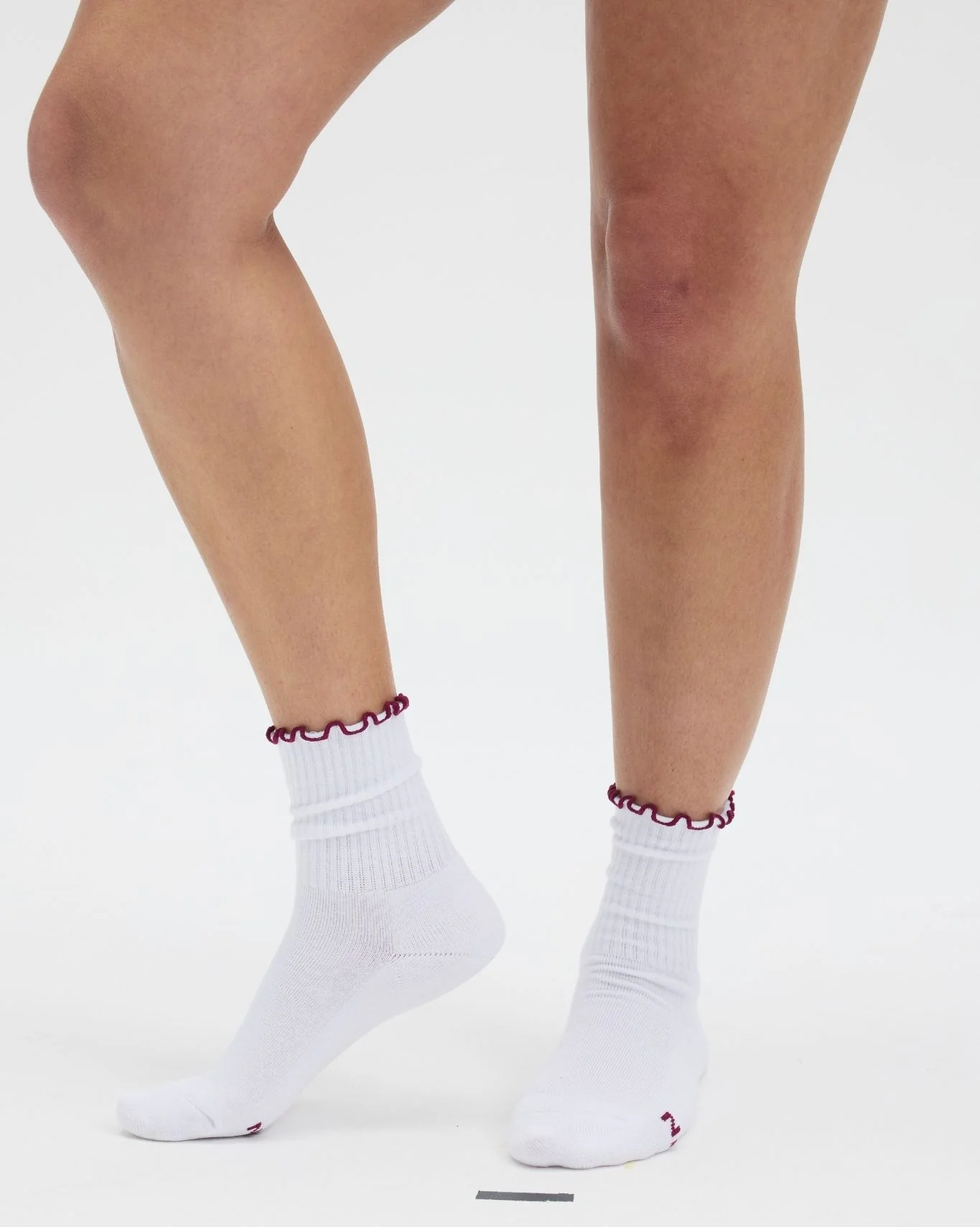 THRIVIN Frill Ruffle Socks | Cherry Berry