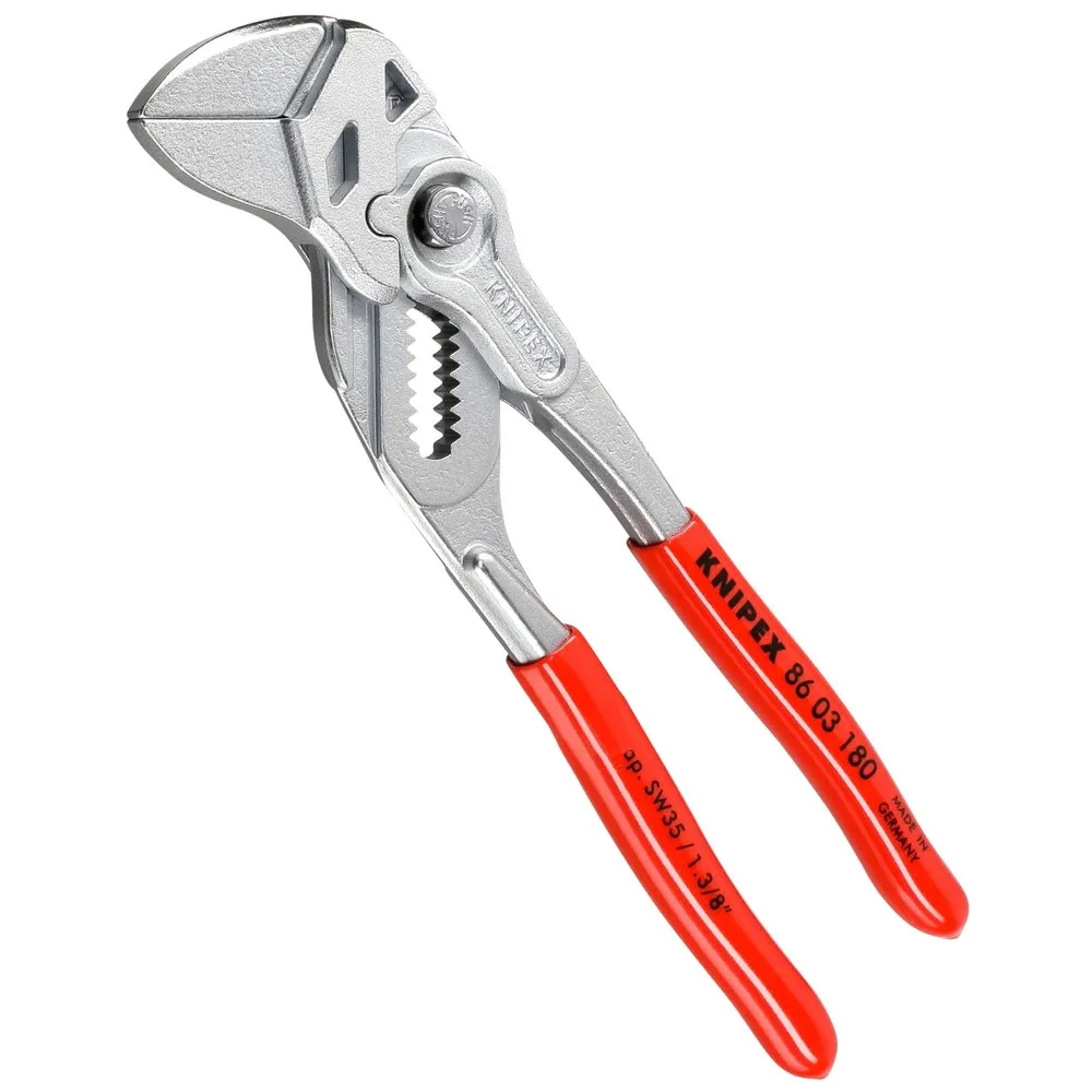 Knipex Pliers Wrench Plastic Coated 180 mm
