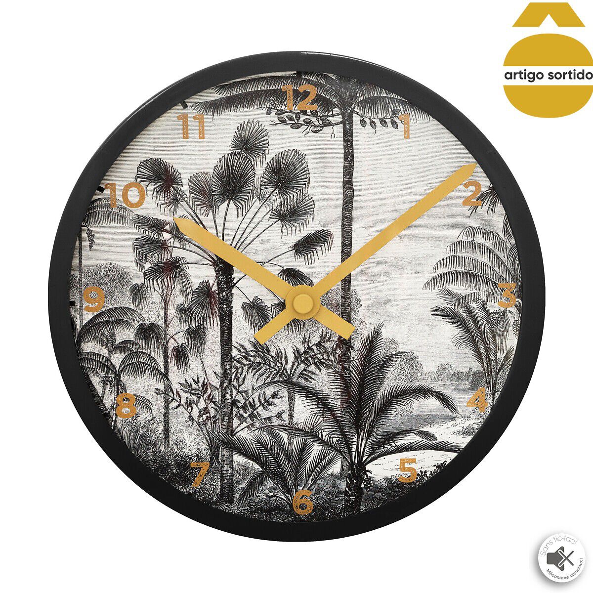 Relógio de parede 22cm tropiques