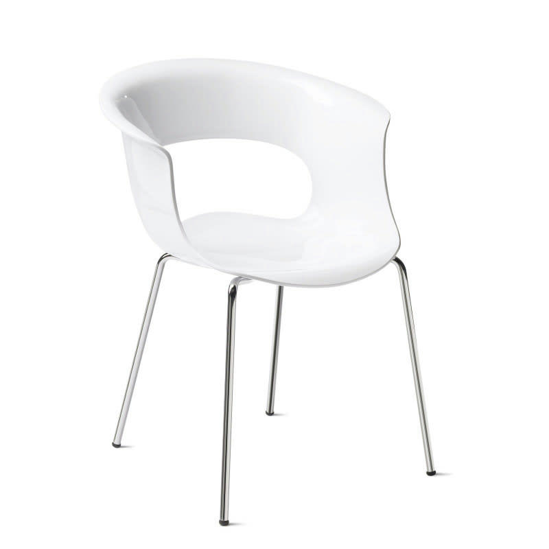 MISS B - Chaise design en plastique blanc