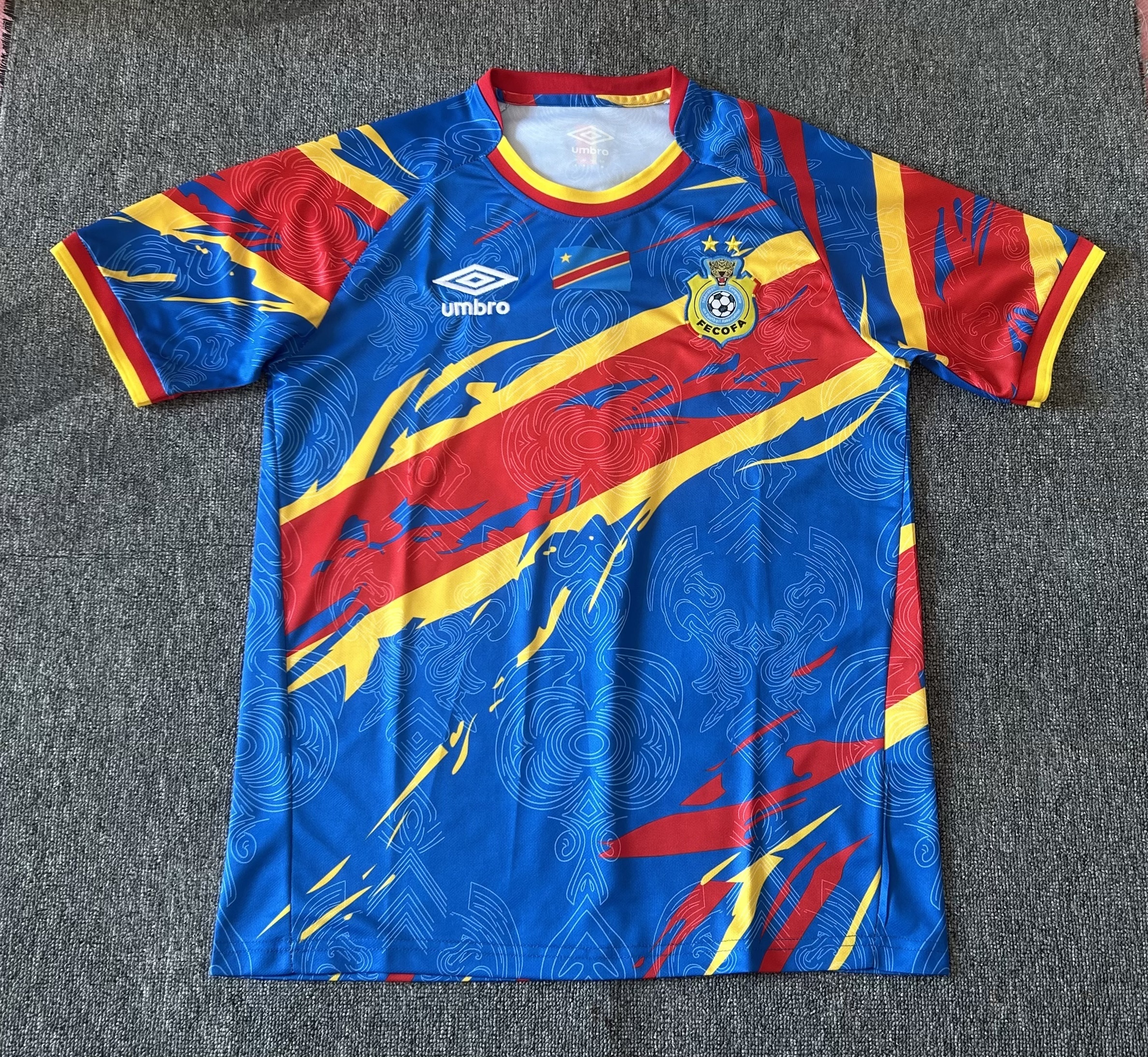 Democratic Republic of the Congo National Team Umbro 2026 Home Jersey - Blue / Red / Yellow
