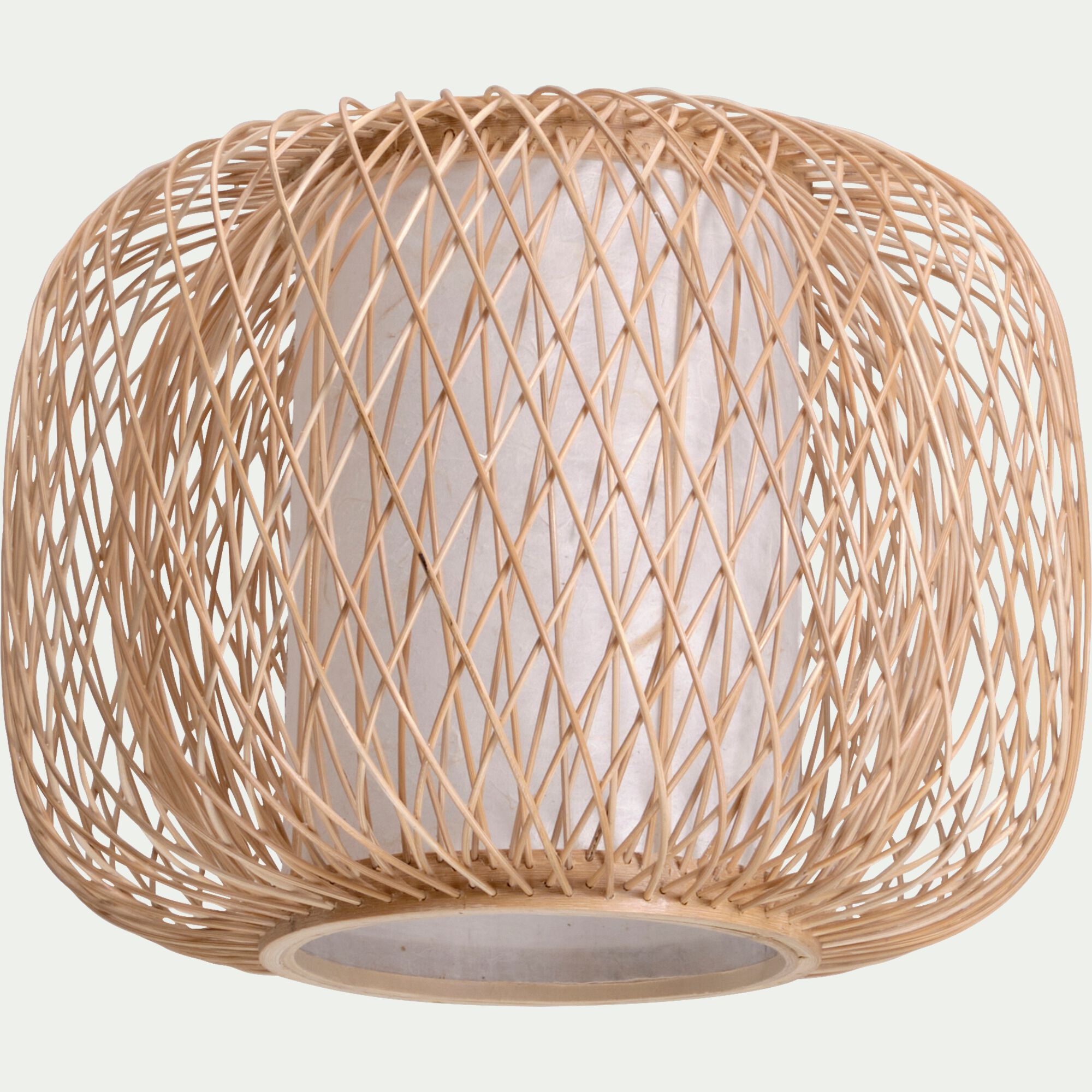 MONIA - Suspension non électrifiée en bambou et papier D29cm - naturel