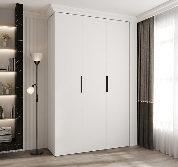 Armoire Como 4 a portes battantes H. 245 x L. 150 x P. 50, 3 portes