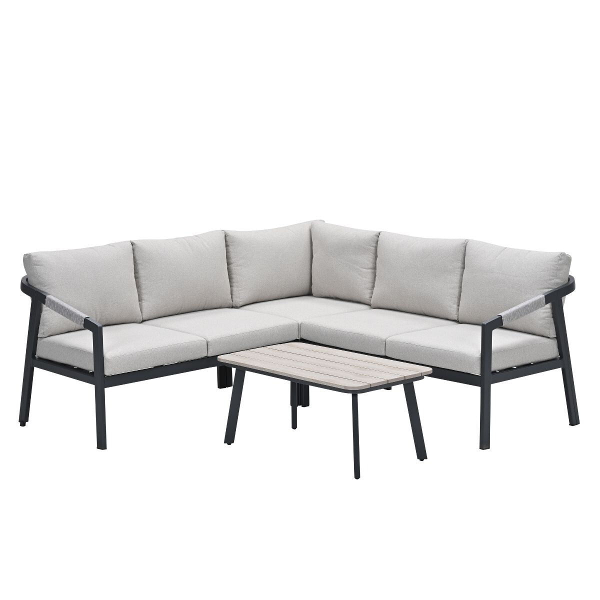 Garden Impressions Loungeset Milou hoek 4-delig - donker grijs