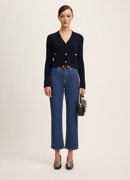 Shona Spring Shoulder Pad Long Sleeve Cardigan