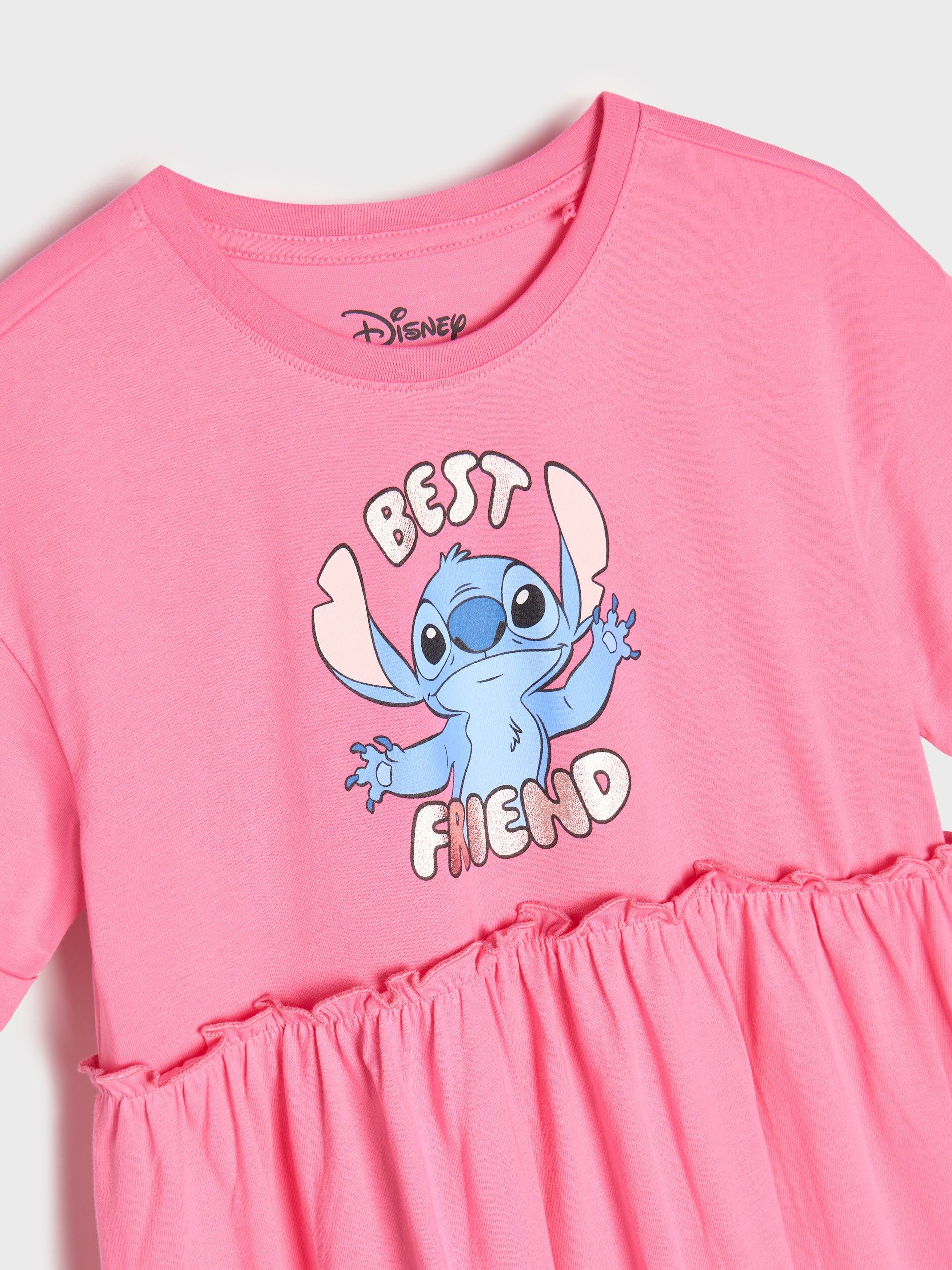 Bawełniana sukienka z nadrukiem Stitch