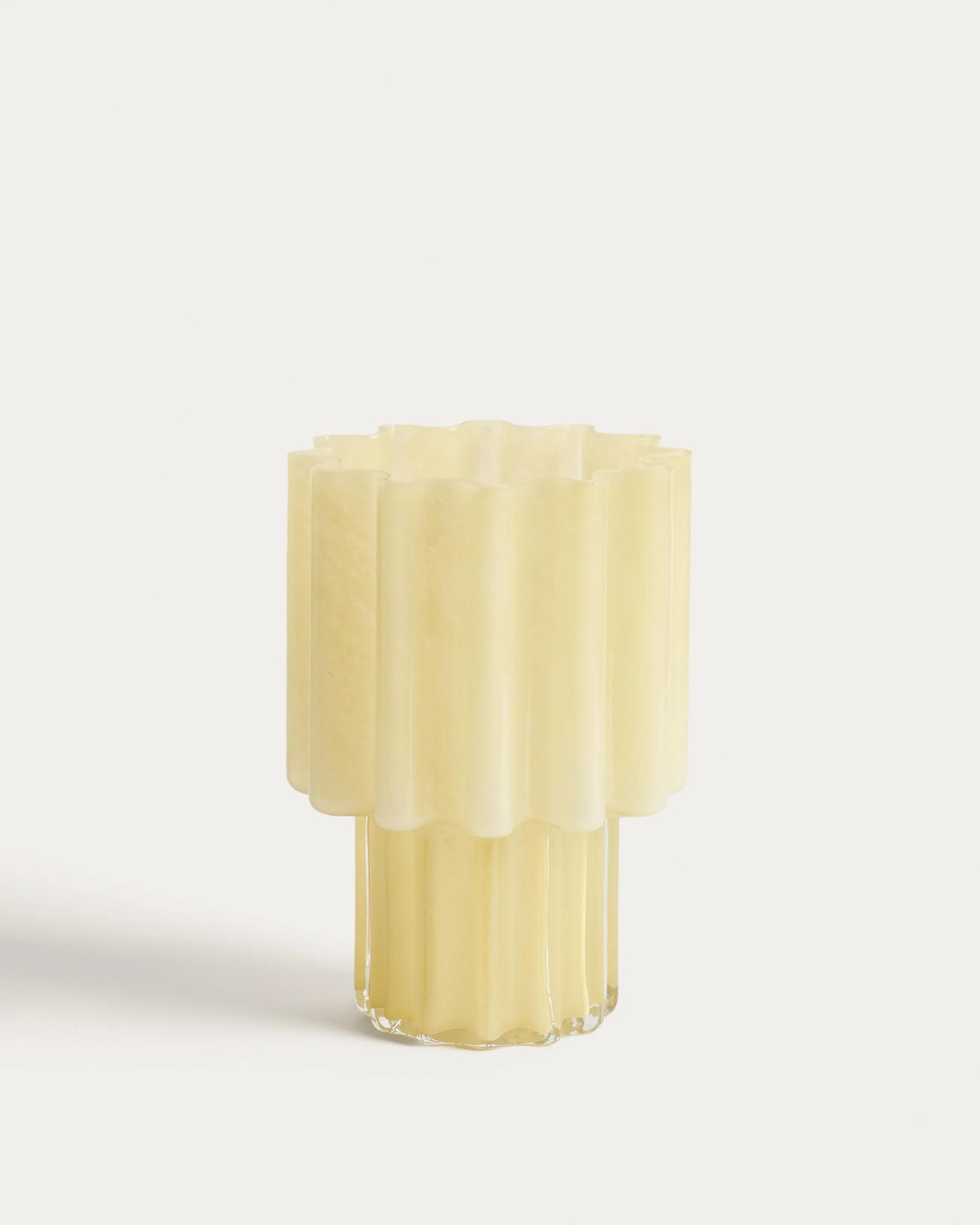Cristila yellow glass vase 25cm