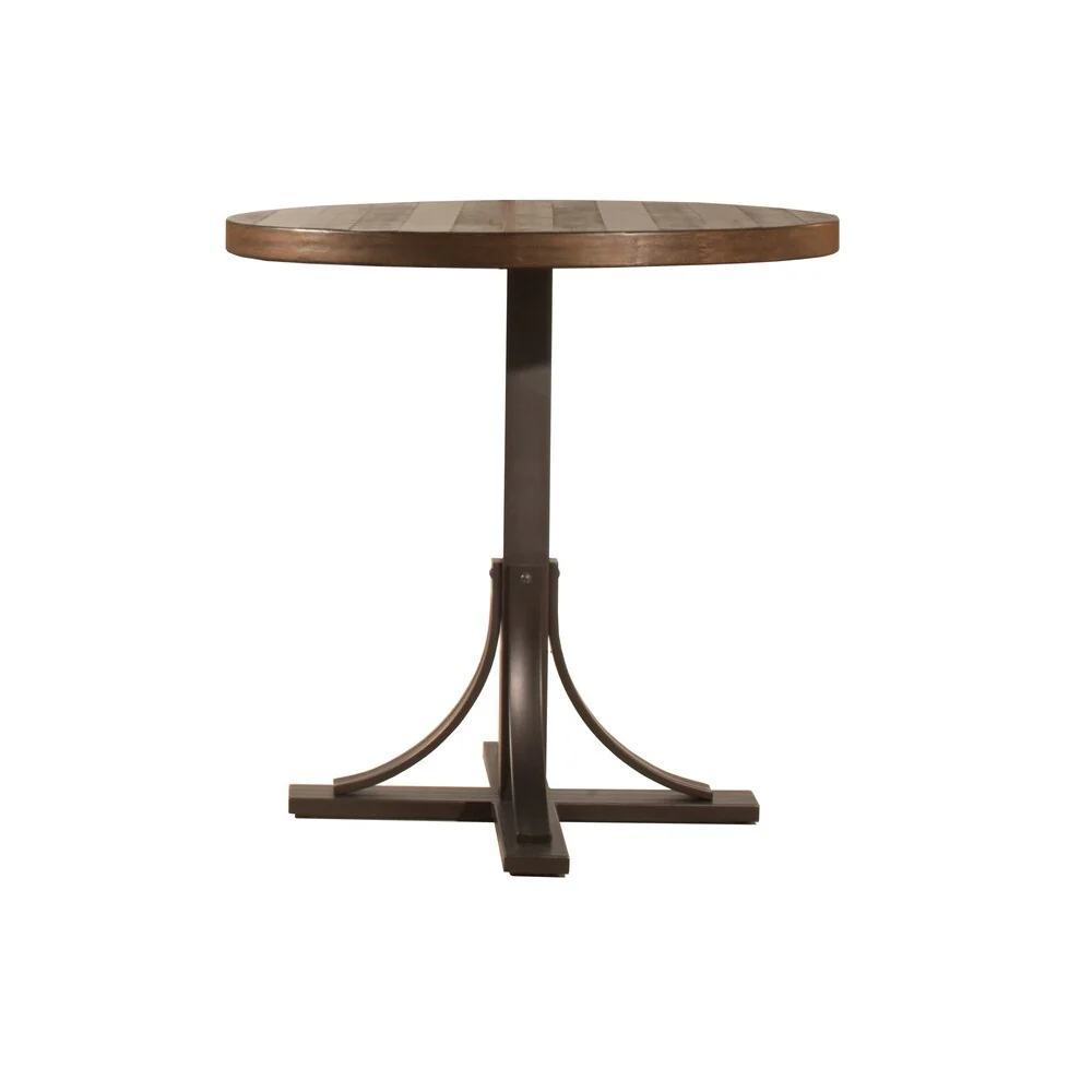 Jennings Round Counter Height Dining Table with Metal Base - Brown
