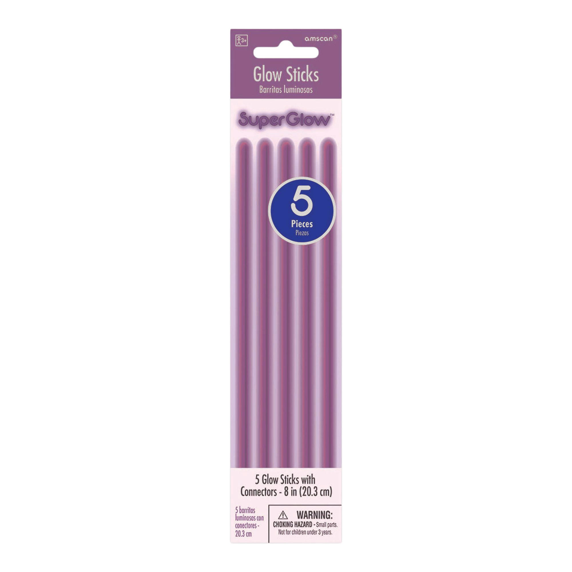 Neon Glow Sticks, Green, 8-in, 5-pk, Age 13+