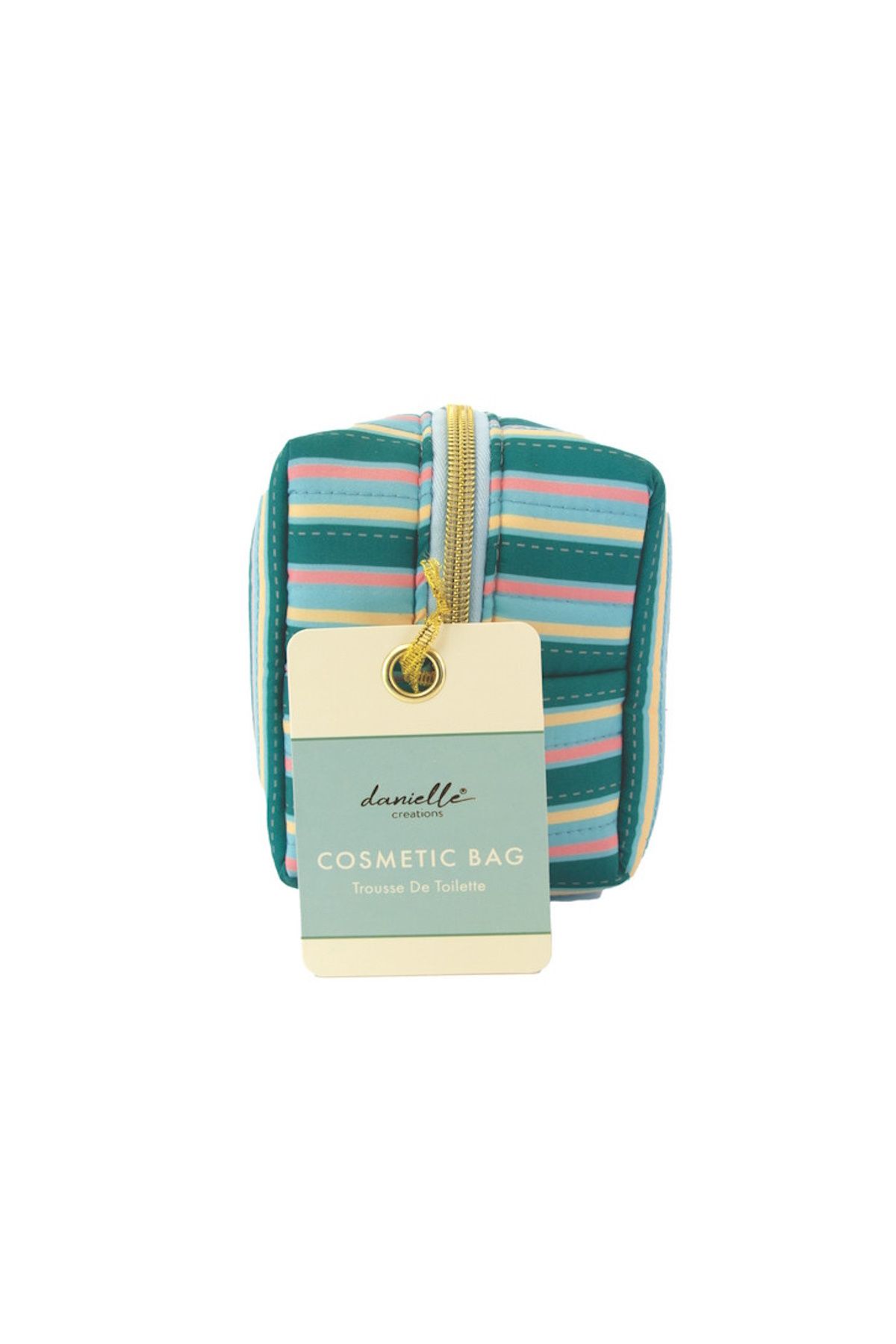 Danielle Creations Small Stripe Quilted Cosmetic Bag