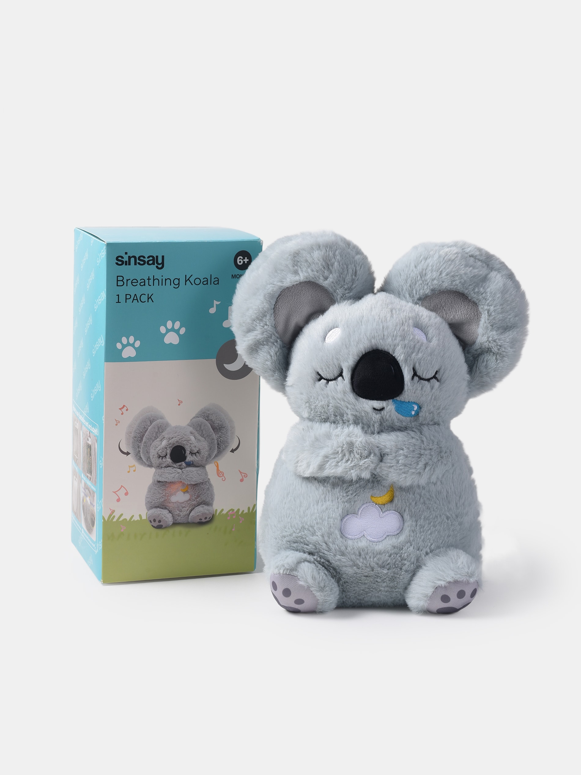 Pluszowy koala uspokajający z funkcją oddychania