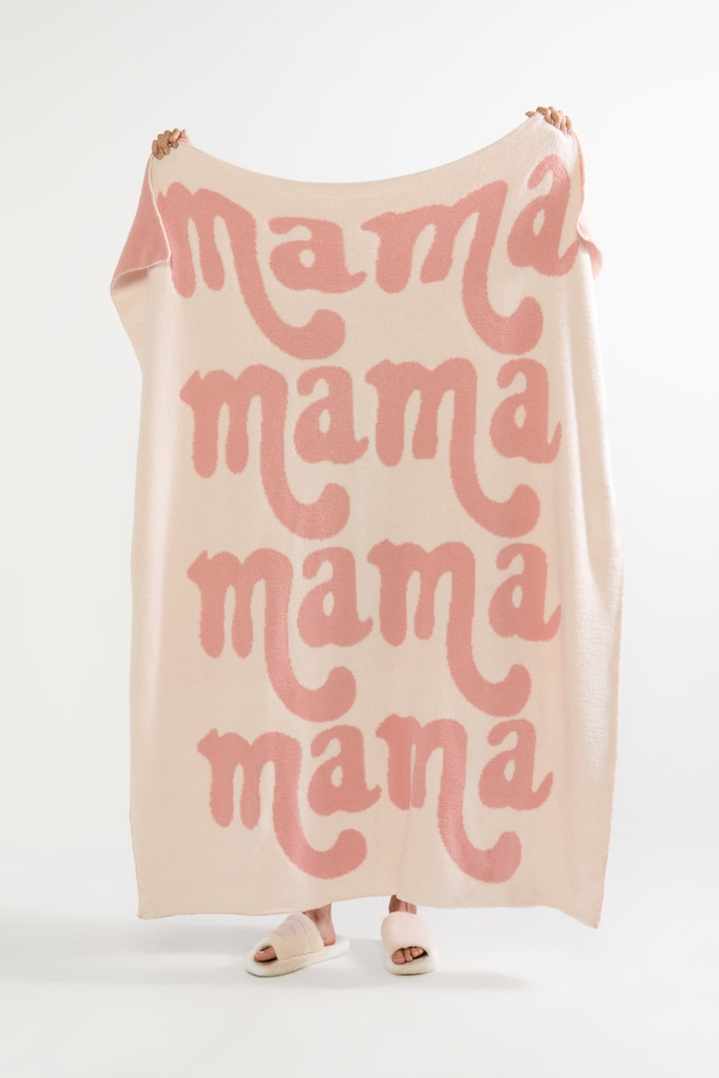 Mama Mama Mama Two Tone Blanket