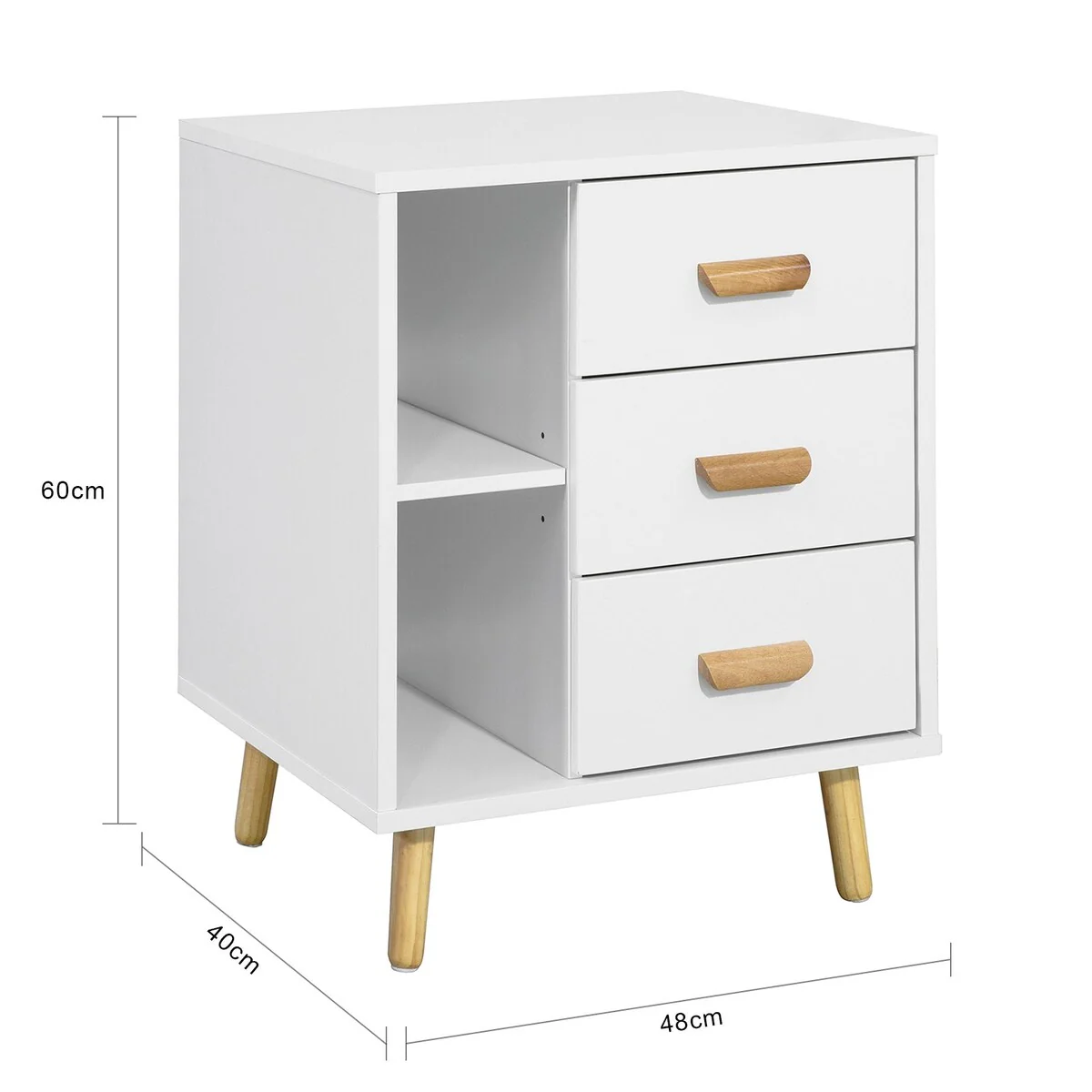 Haotian FBT95-W, Bedside End Sofa Table Nightstand