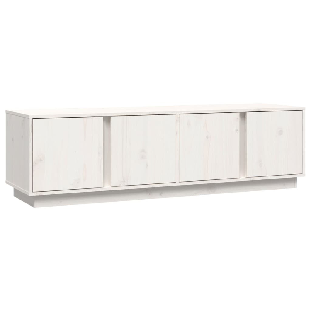 Szafka Pod Telewizor RTV Komoda Drewniana Biała 140x40x40 cm