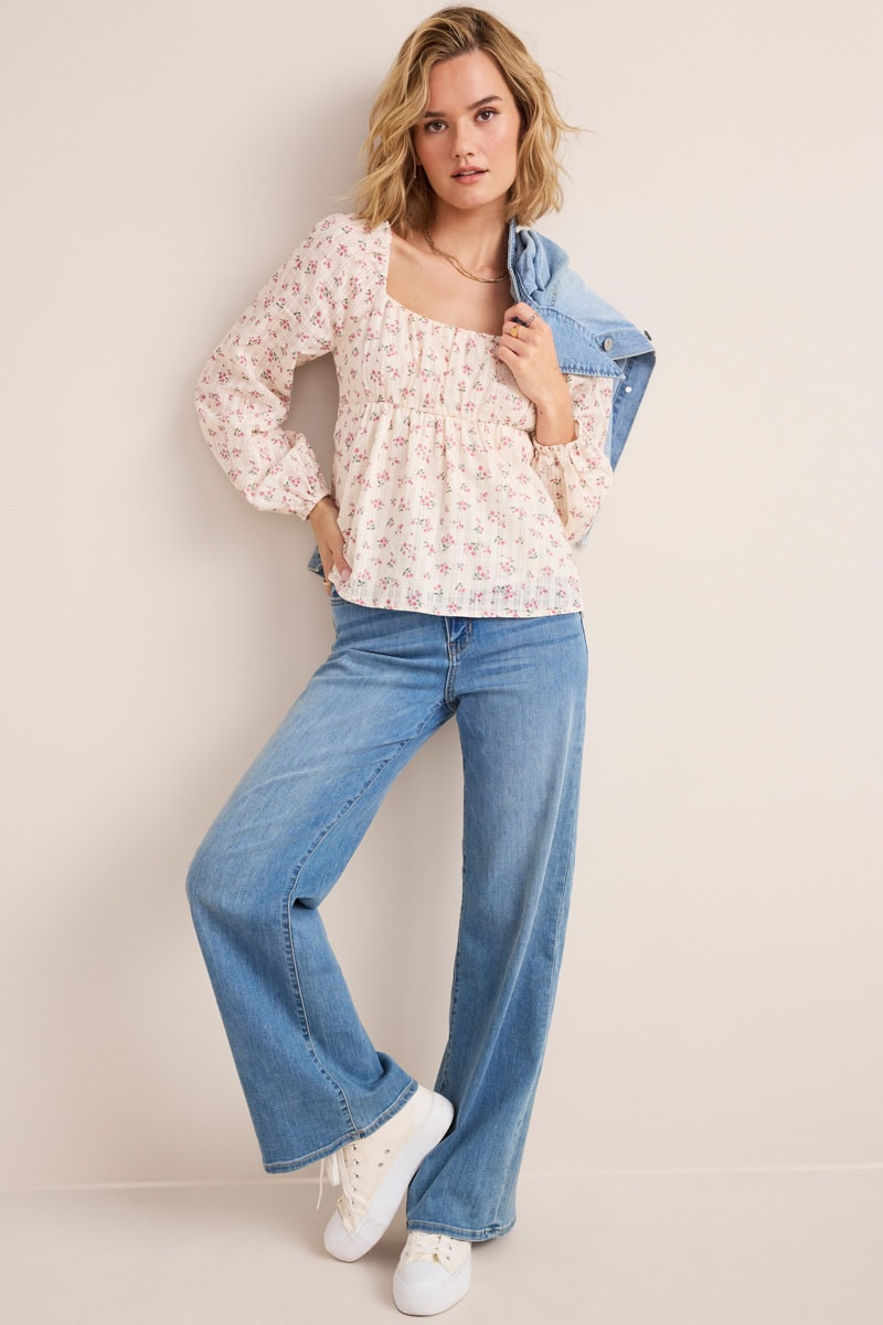 Julie Floral Bow Back Blouse