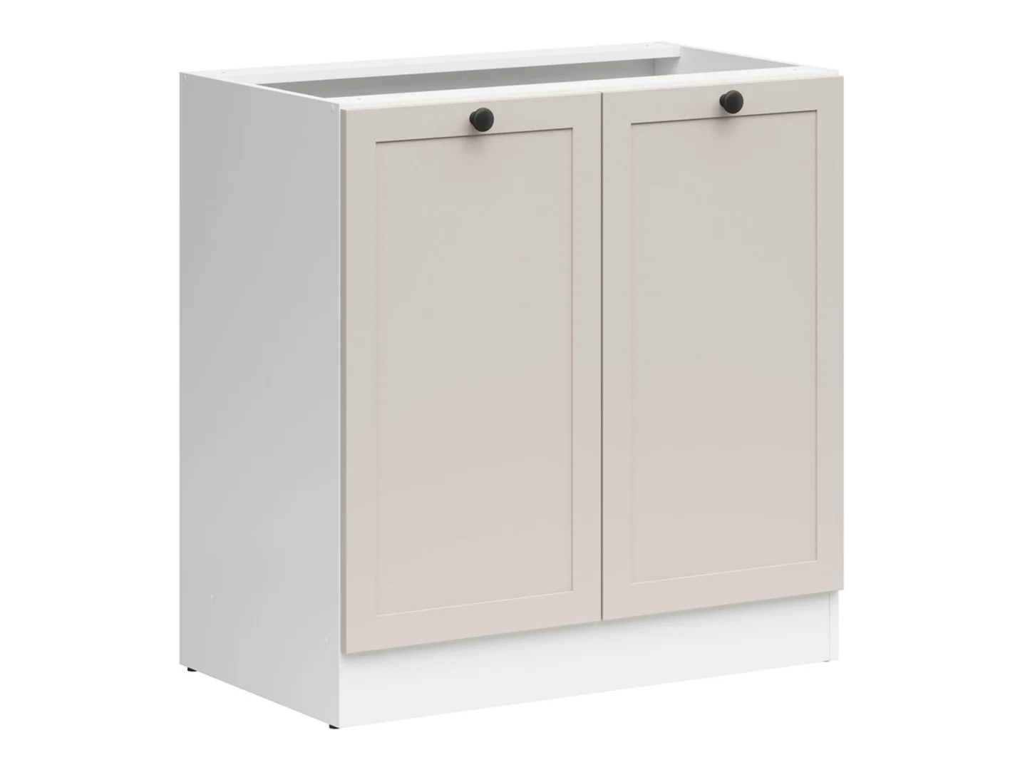 Szafka kuchenna dolna Junona Line 80 cm z 2 drzwiami biały/uni kaszmir